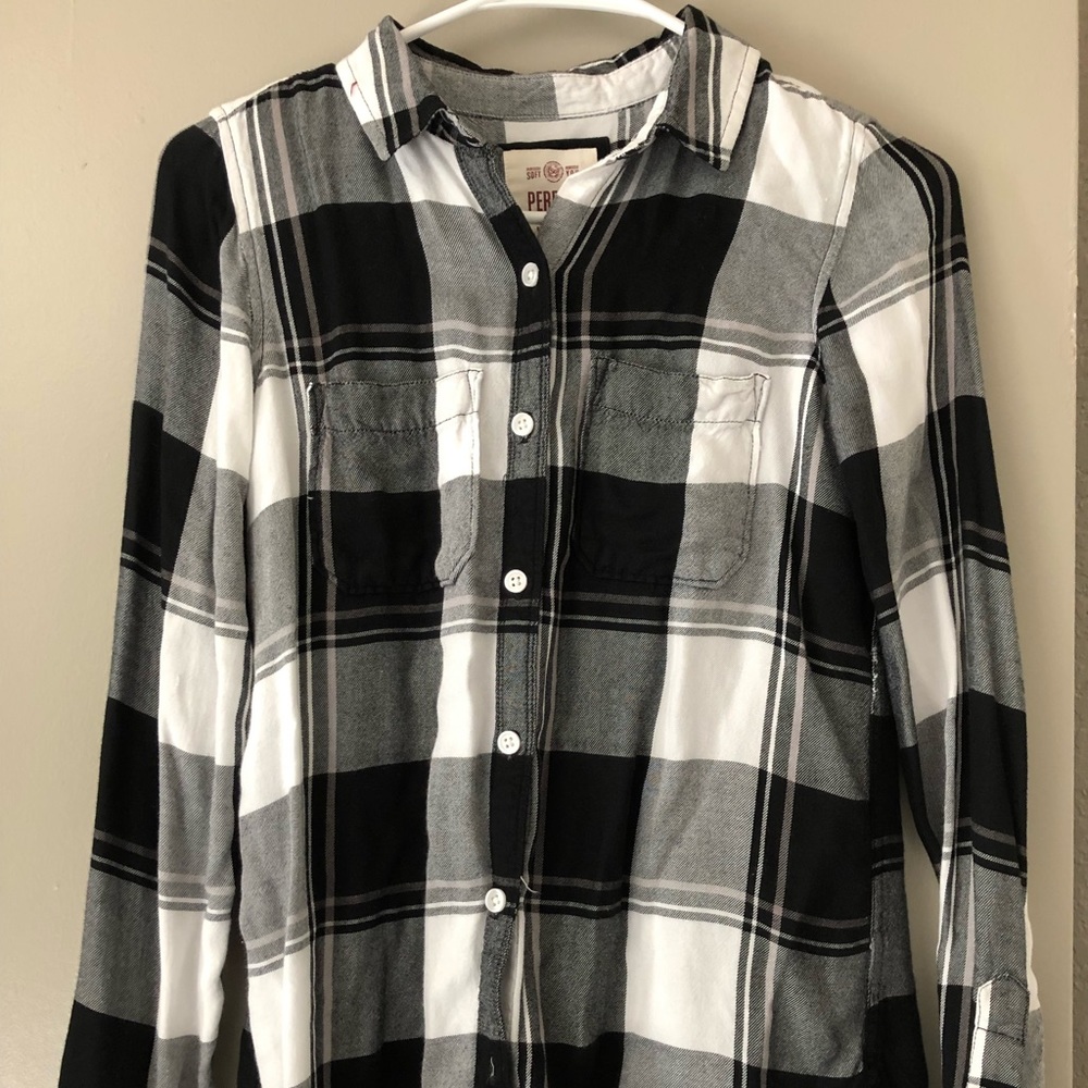 Black & White plaid button down